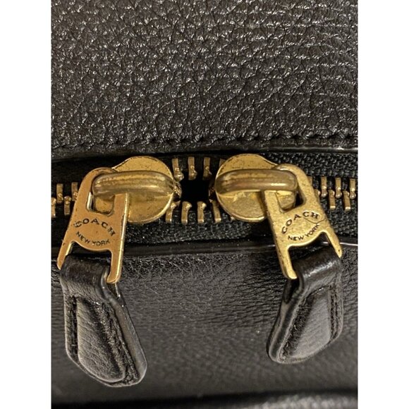 COACH Women's997 Small Backpack Pebbled Black Leather adjustable  EUC - Picture 15 of 16
